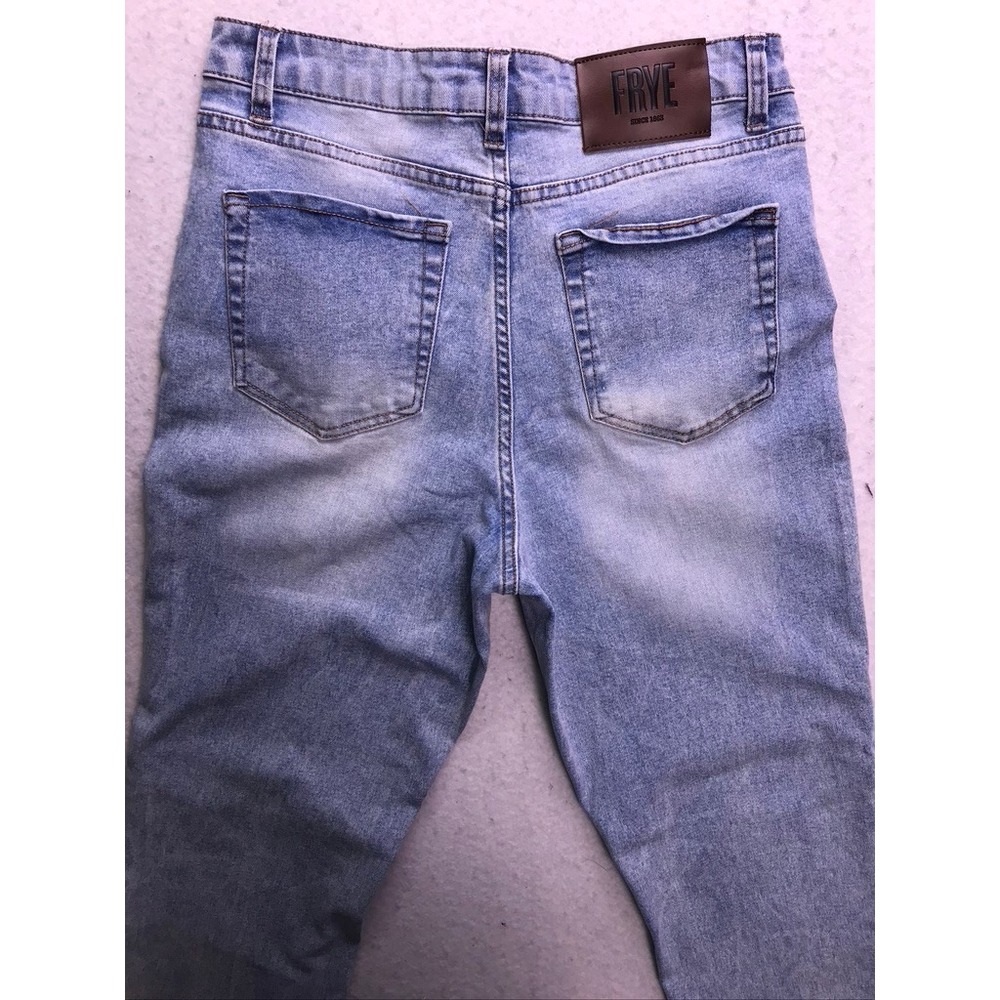 Frye Straight Leg Jeans Womens 4/27 Blue High Rise Stretch Denim - Picture 11 of 11